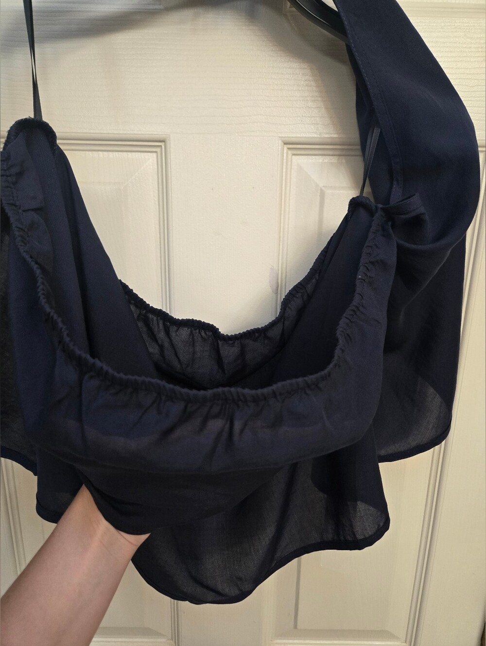 NWT Commense Navy Semi-Sheer Halter Neck Top & Wide Leg Pants Set, Large - Picture 9 of 9